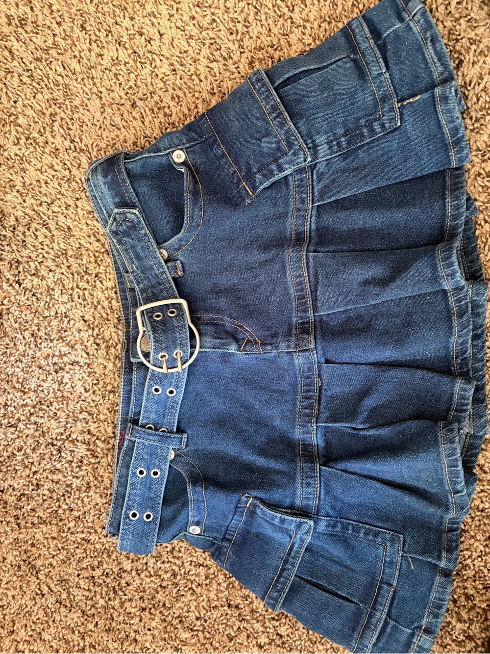 True Religion Denim Mini Skirt with Belt Y2K